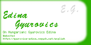 edina gyurovics business card